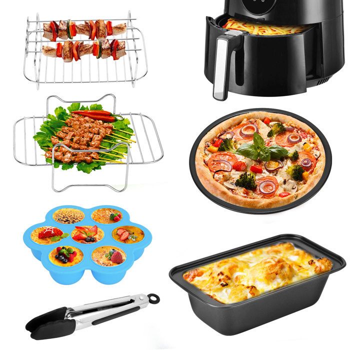 Heißluftfritteuse Zubehör für Ninja Foodi Flexdrawer 10,4 L AF500EU, Airfryer Zubehör für Ninja AF500EU AF500EUCP AF500DE Air fryer Silikonform Wiederverwendbar (Schwarz, 2PCS 5.2L