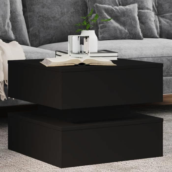 vidaXL Table Basse avec Lumières LED Bout de Canapé Table dAppoint Meuble de Salon Salle de Séjour Maison Intérieur 839855