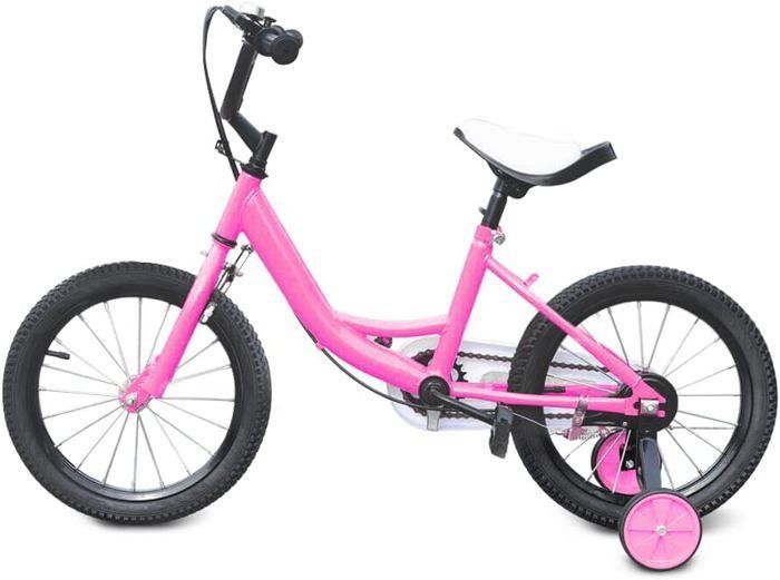 Vélo enfant - 16 pouces - ROSE - pour 5 - 8 ans - pour 106 - 135 cm