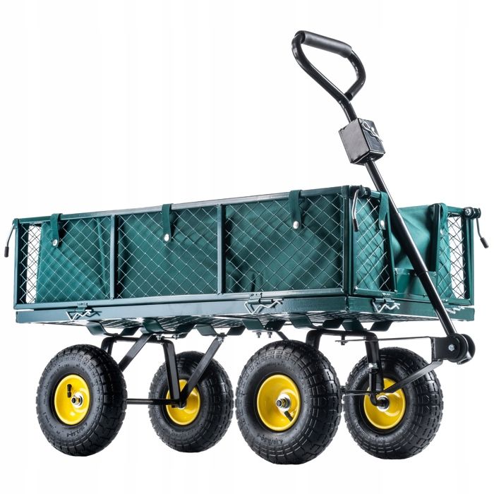 Linxor Chariot De Jardin Remorque Transport 75L 260 Kg Vert - Robuste Et Pratique