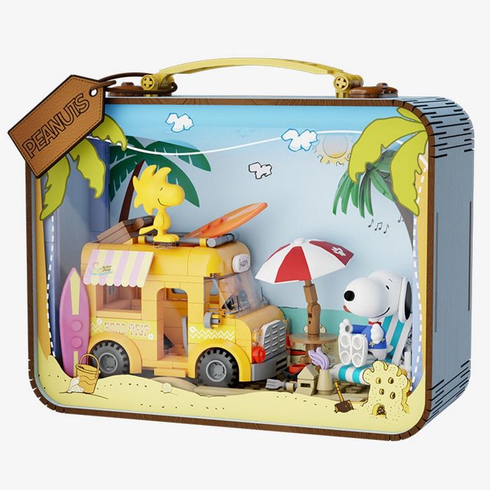 Jeu de construction - PANTASY - Valise de voyage - 362 pièces - Inspiré de Peanuts - 6 ans et plus