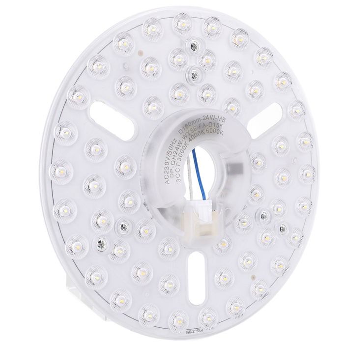 Kit D'éclairage LED Pour Ventilateur De Plafond - Dimmable 5-100% - 18W - 3 Températures De Couleur - Diamètre 12,5 Cm