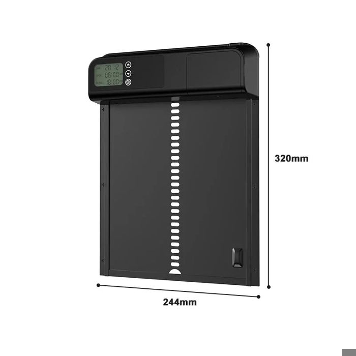 Porte Automatique pour Poulailler - Alliage dAluminium - Minuterie et Écran LED - Pour Volailles Multicolore POULAILLER