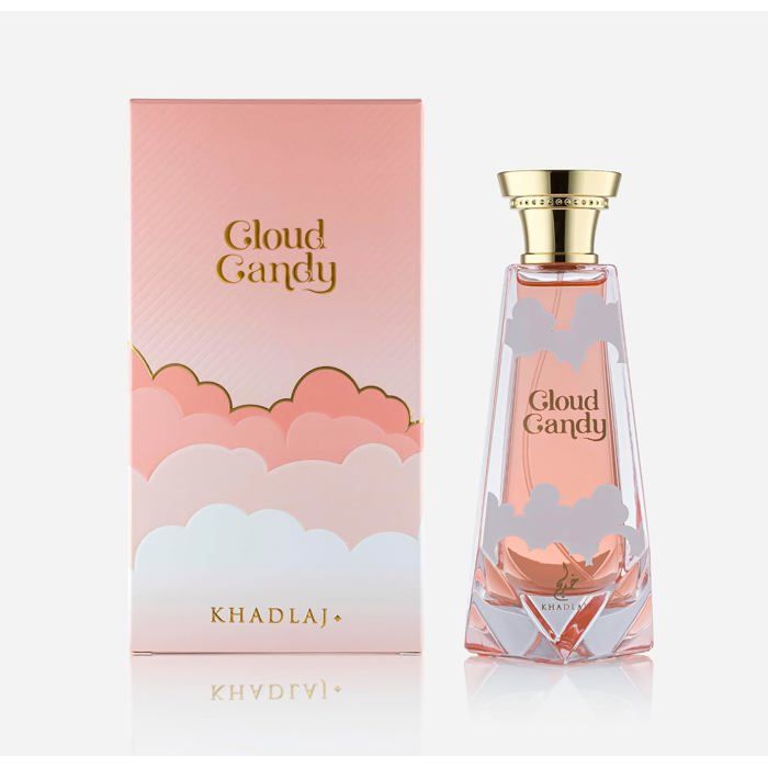 Cloud Candy 100 ml par Khadlaj - Extrait de parfum en spray - Parfum pour femme guimauve noix de coco sucre vanille