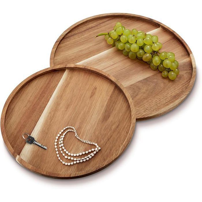 Plats et assiettes,Plateau de service en bois d'acacia,carré Rectangle