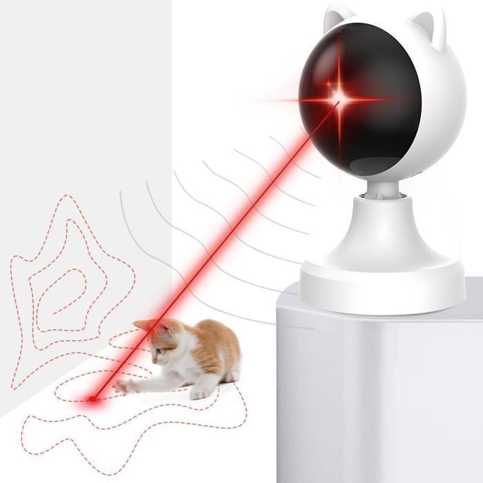 Meilleurs prix pour Jouet Pour Chat - ROSEDOES - Laser dintérieur - Réglage Automatique - Rechargeable USB - Blanc