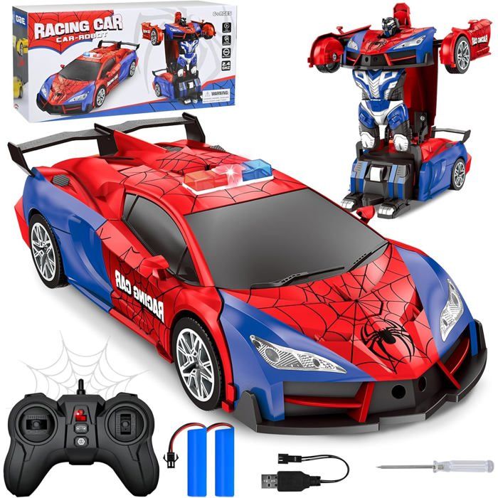 Voiture radiocommandée - Spider - Transformation automatique à une touche - Jeux & Jouets
