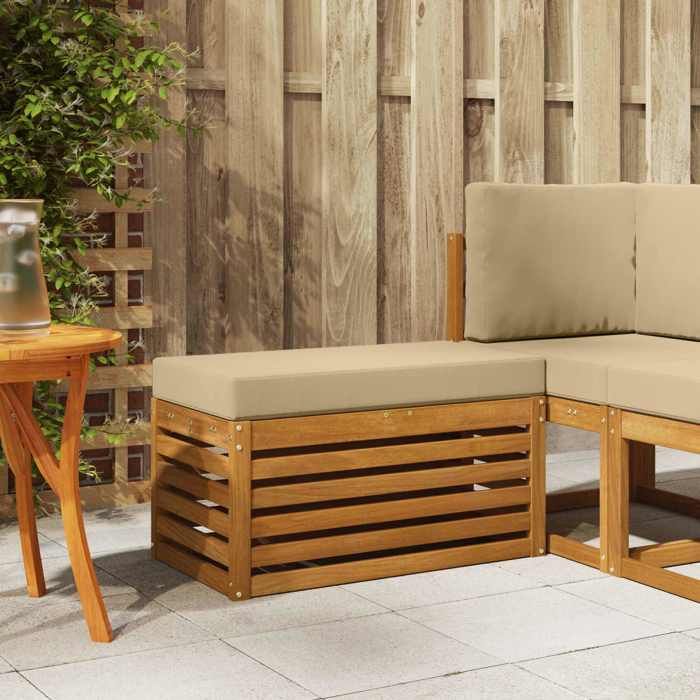 vidaXL Banc de Jardin Bois dAcacia Massif Naturel Canapé de balcon extérieur canapé de jardin moderne 900685