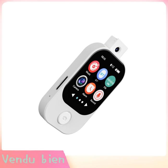Garosa Lecteur MP3 Lecteur de musique MP3 avec appareil photo écran tactile de 201 pouces cadre video mp4 128G Blanc 64 Go blanc