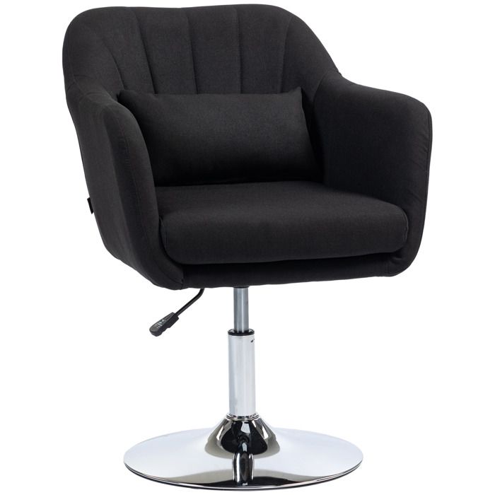 Design solide et protégé siège de bureau pivotante réglable en hauteur en métal couleur noir