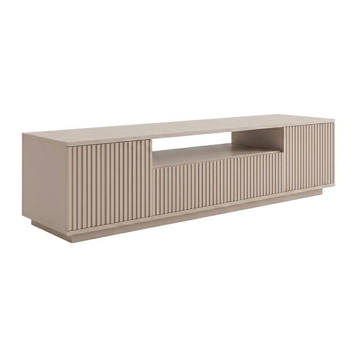 Meuble TV avec 3 portes et 1 niche - Beige - EROLYA Meuble TV avec 3 portes et 1 niche - Beige - EROLYA