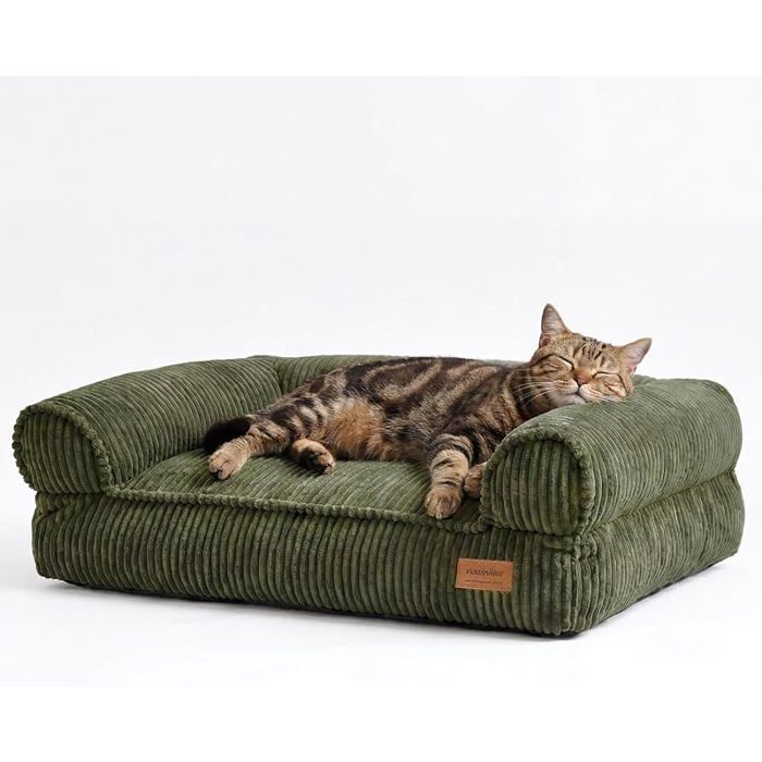 Panier Chiens Chats Coussin Chien Dehoussable et Lavable Canapé Antidérapant pour Petits Chiens et Chat 72 x 52 x Vert M CORBEILLE