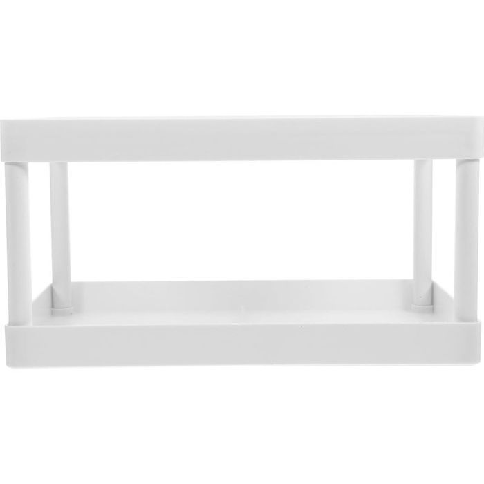 Petite étagère de salle de bain double niveau – plastique – facile à nettoyer