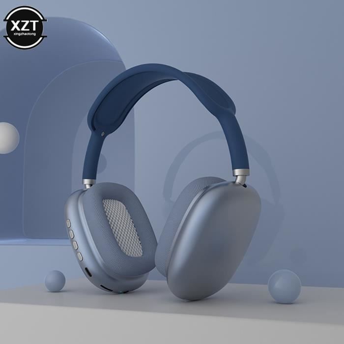 Bleu-Casque compatible Bluetooth avec Apple Air MAS, casque sans fil,  nous-mêmes, P9 Max - Cdiscount TV Son Photo
