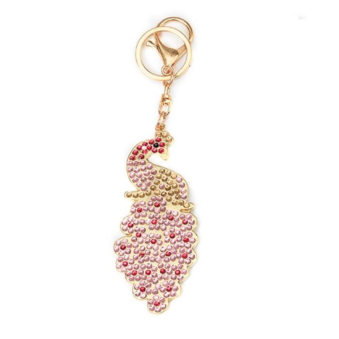 Kit DIY Diamond Painting Paon - Pendentif Avec Chaîne - Loisir Créatif Adulte/enfant - Neuf
