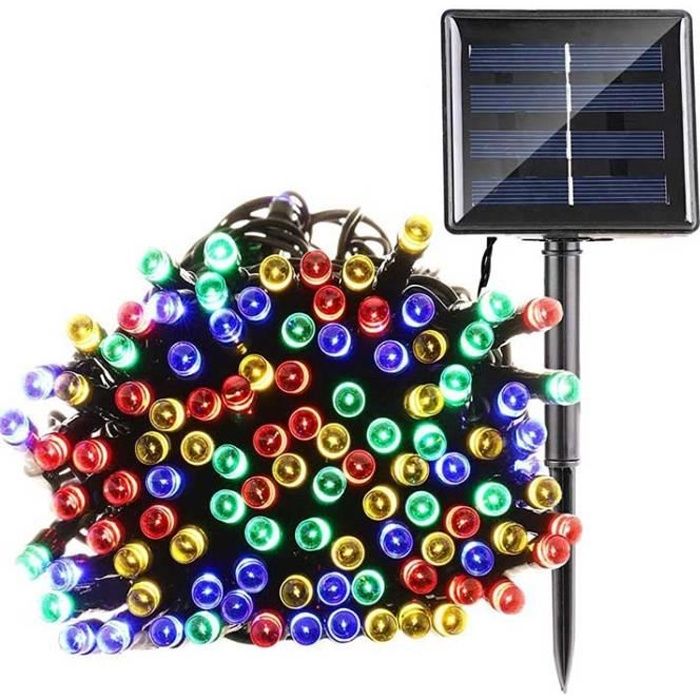 LYT® Solaire Guirlande lumineuse 22m 200 LEDs Multi couleur