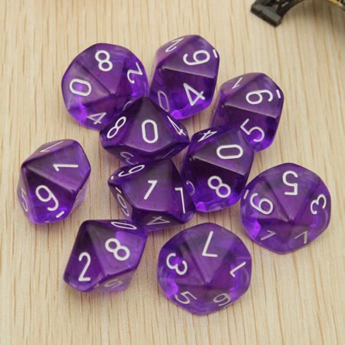 Jeu de des Ten Sided Dice Gem Dice Pour RPG Dungeons Dragons Jeux Cdiscount Jeux Jouets