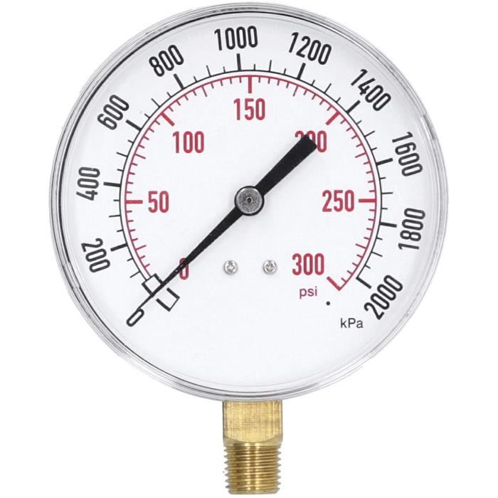 Manomètre Fityle Double échelle 0-35 PSI - Pour Filtre à Sable Piscine, Spa Et Aquarium - Facile à Installer