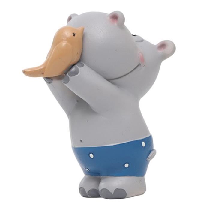 Resine Hippo Figurine Paysage Ornement Miniature Jouets Gateau Topper Oiseau Cdiscount Maison