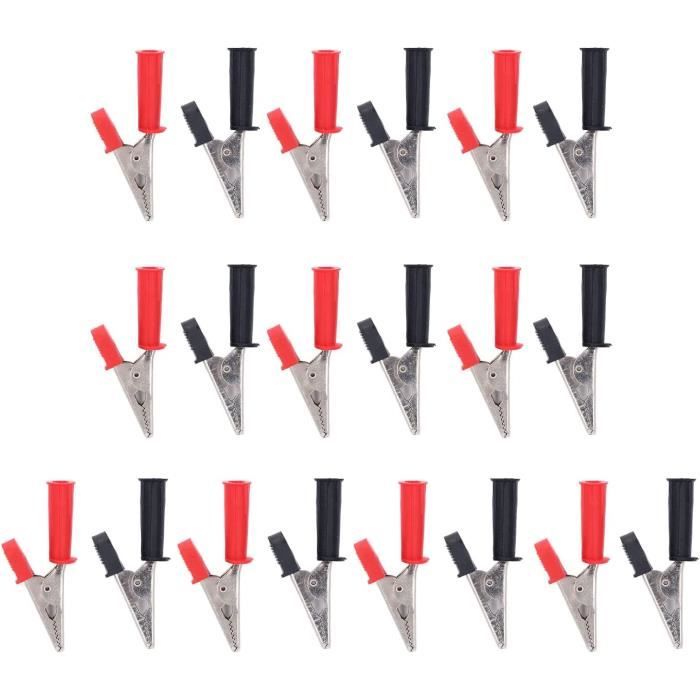 Lot De 10 Pinces Crocodiles Miniatures 51 Mm 10A - Pinces De Test électrique, Connexion 4mm | Pour Bricolage, électronique, Laboratoire - 3