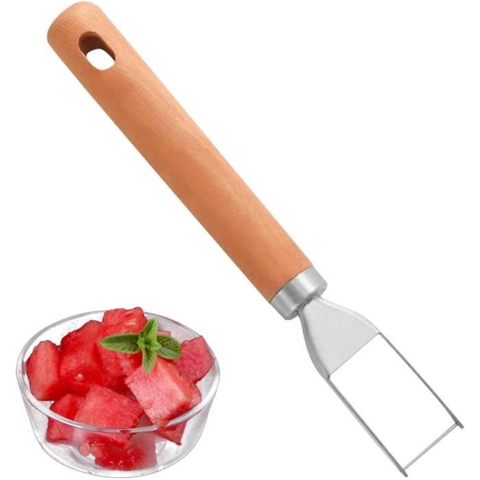 Coupe-Pastèque 3 En 1 Acier Inoxydable - Tranche, Sert Et Décore - Idéal Pour Melon, Mangue Et Fruits