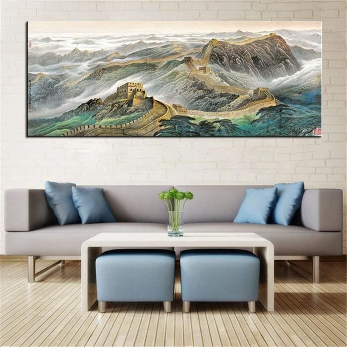 Kit Diamond Painting Paysage 5D Pour Adultes - 100x50 Cm - Peinture Aux Diamants Complète Avec Strass Et Outils