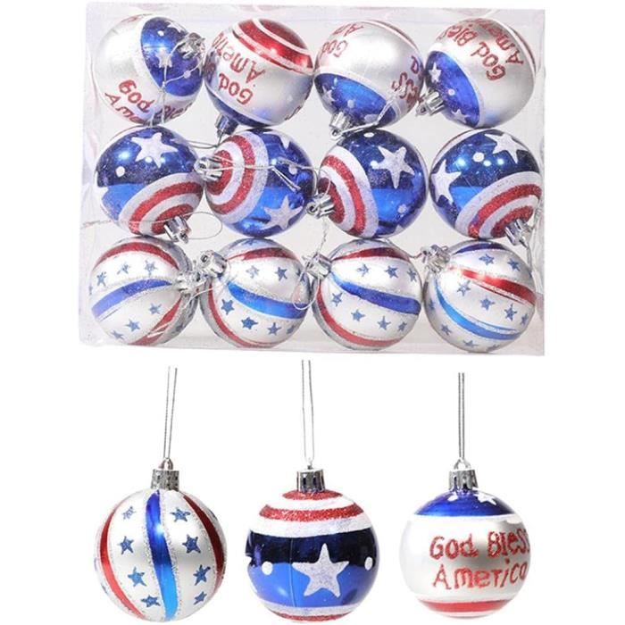 Lot De 12 Boules De Noël Pour Sapin De Noël Avec Boucle De Suspension
