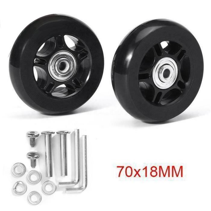 Lot de 4 roulettes de rechange pour valise, boîte à bagages