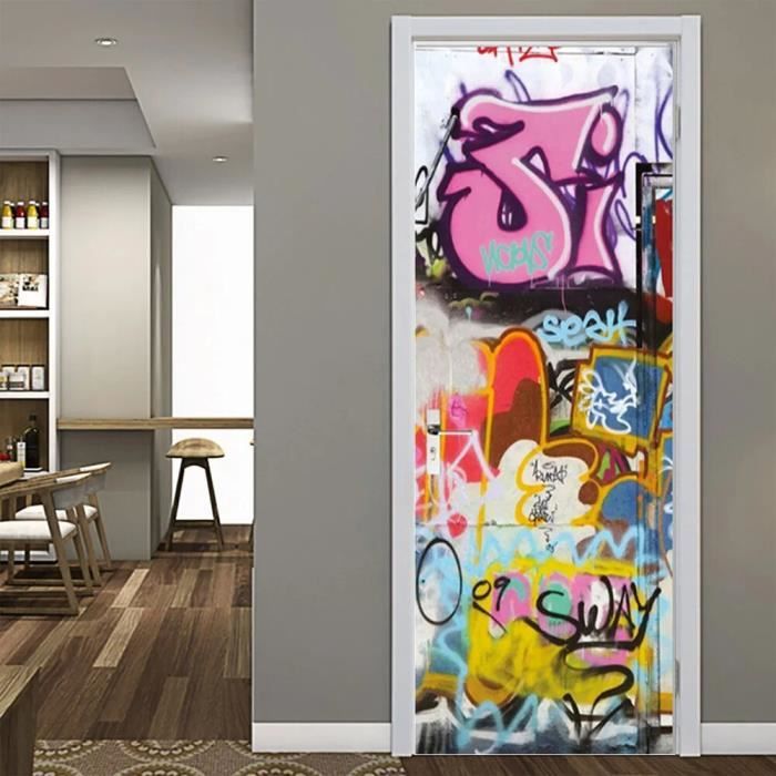 Sticker Porte Effet 3D - Autocollant Trompe L'Œil Pour Porte - Décoration Pour Porte Cuisine, Salon, Chambre, Salle De Bain - Style Papier Peint Pour Sticker Porte Effet 3D - Autocollant Trompe L'Œil Pour Porte - Décoration Pour Porte Cuisine, Salon, Chambre, Salle De Bain - Style Papier Peint Pour