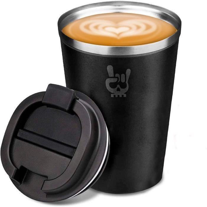 Thermos À Café Réutilisable À Emporter De 450 Ml, Double Acier Inoxydable, Tasse Thermos À Thermos À Café Réutilisable À Emporter De 450 Ml, Double Acier Inoxydable, Tasse Thermos À