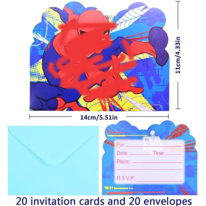 Cartes D'invitation Anniversaire Paintball - Lot De 20 Cartes A6 Avec Enveloppes - Design éclaboussures De Peinture - Olivia Samuel