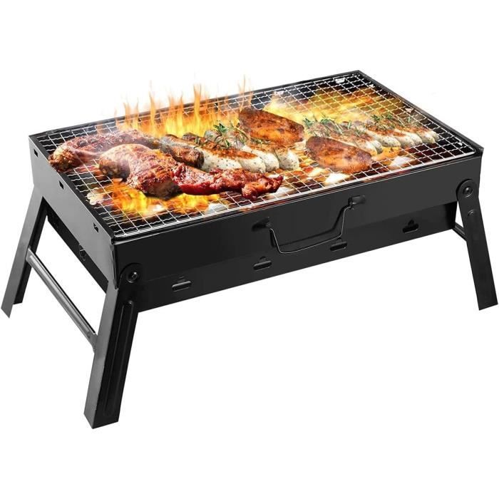 Petit Barbecue à Charbon Portable Vert - Idéal Pour Balcon Et Pique-nique (Neuf)