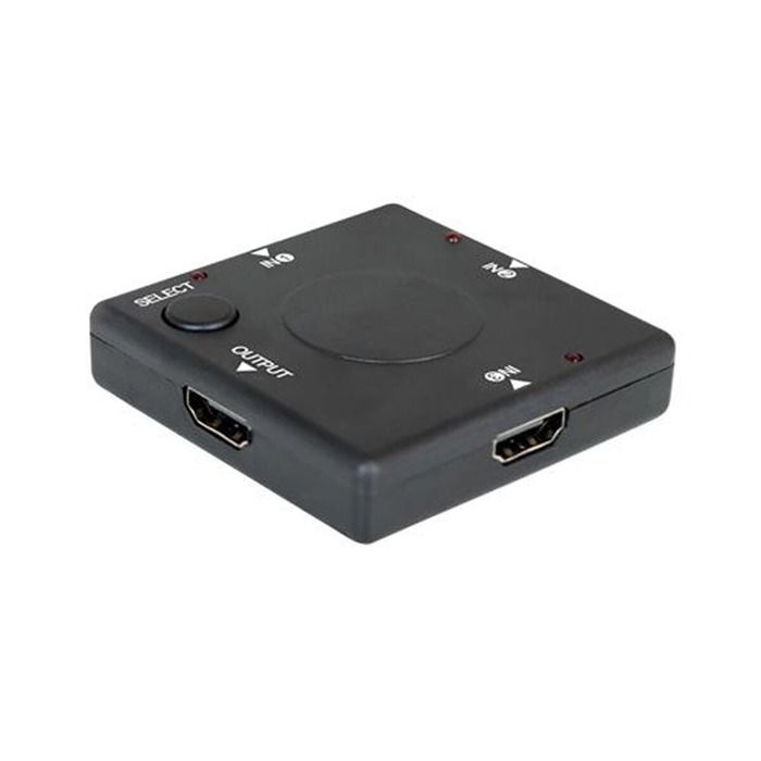 Boîtier de répartition vidéo Accsup COMMUTATEUR HDMI 1080P 60HZ 3 ENTREES 1 SORTIE NOIR