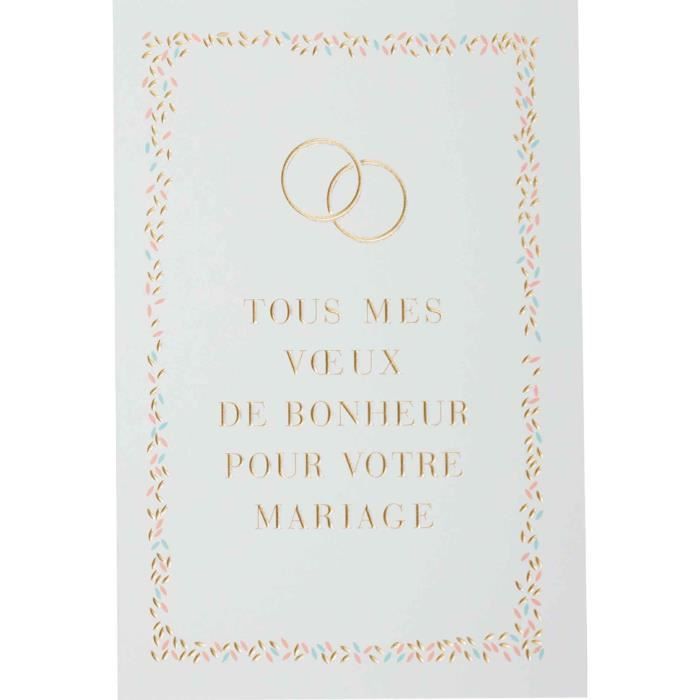  CrèmeCartes et souhaits pour lheureux Couple carte de mariage Box Grande carte de mariage Boîte en bois  