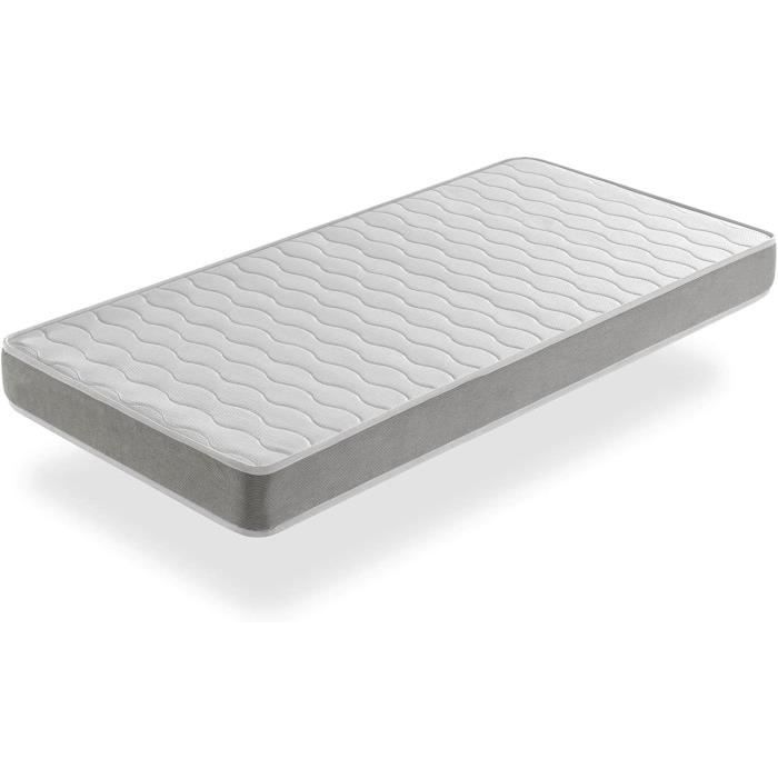 Matelas Enfant 90x160 Cm - Épaisseur 18 Cm, Mousse à Mémoire Viscoélastique, Housse Déhoussable - Pour Lits Cabane Et Gigognes