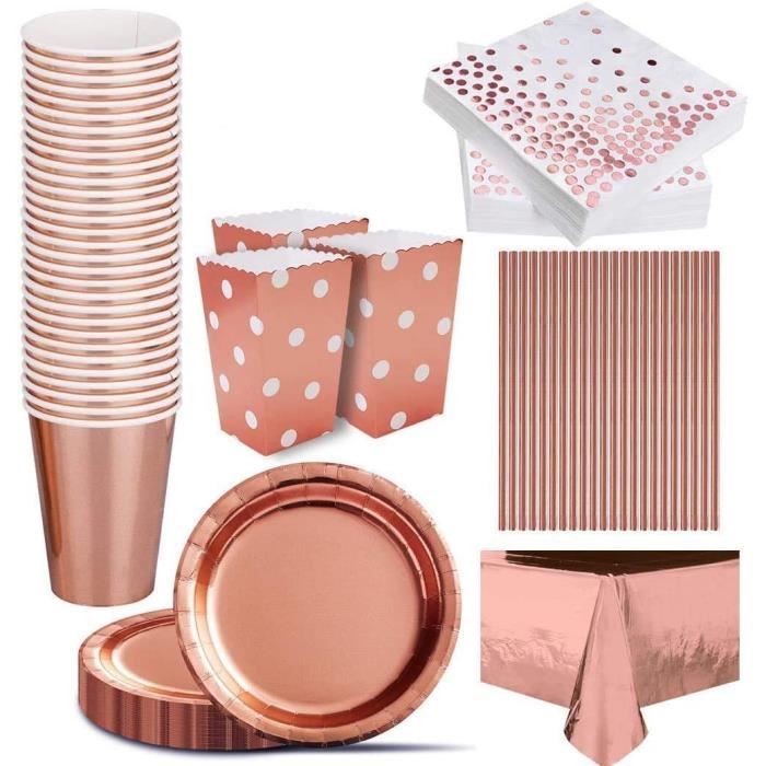Lot De Vaisselle Anniversaire Chevaux - 8 Assiettes 23cm, 8 Tasses, 20 Serviettes - Rose - Amscan