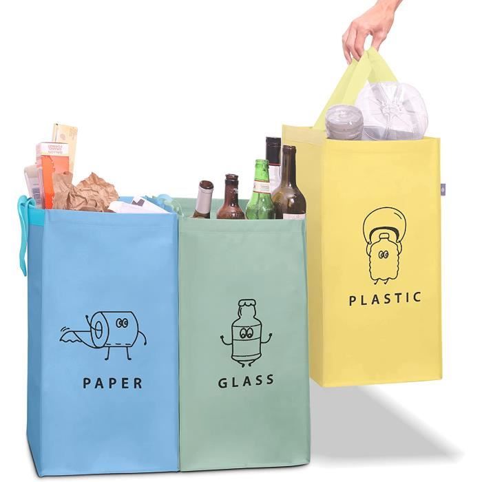 Sac pour tri sélectif et recyclage, Cadeau d'affaires, Poubelles à  déchets recyclable personnalisable