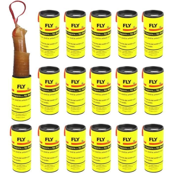 Bandes Collantes Anti-mouches - Lot De 16 Rouleaux, Pièges Suspendus Pour Mouches Et Moustiques - 11