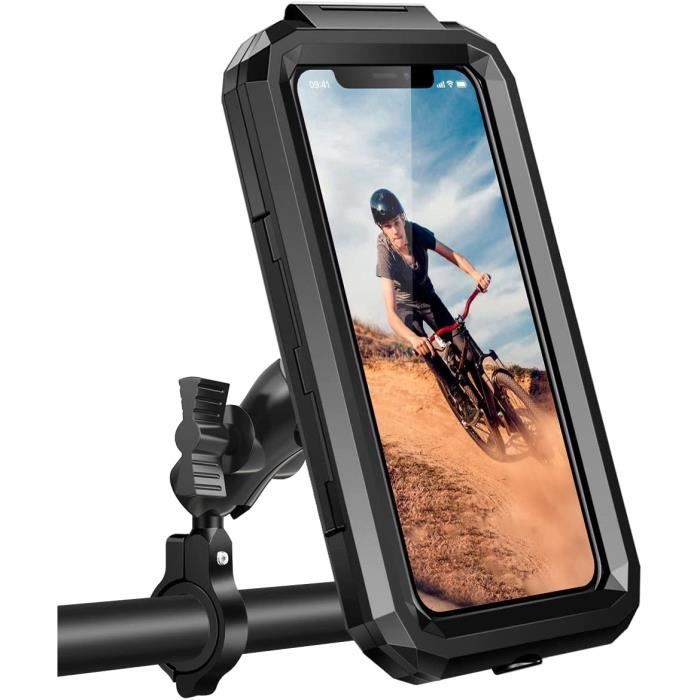 Support de téléphone portable pour vélo[2022 extrêmement stable et sûr] Support de téléphone portable de moto de protection complète - Cdiscount  Téléphonie