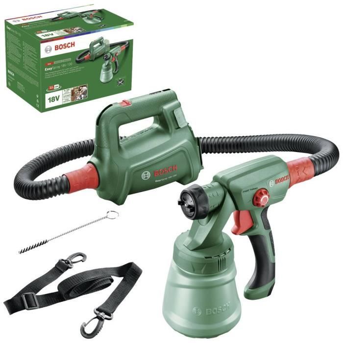 Pistolet à peinture Bosch - EasySpray 18V-100 - Sans fil - Vert - 0,8 l