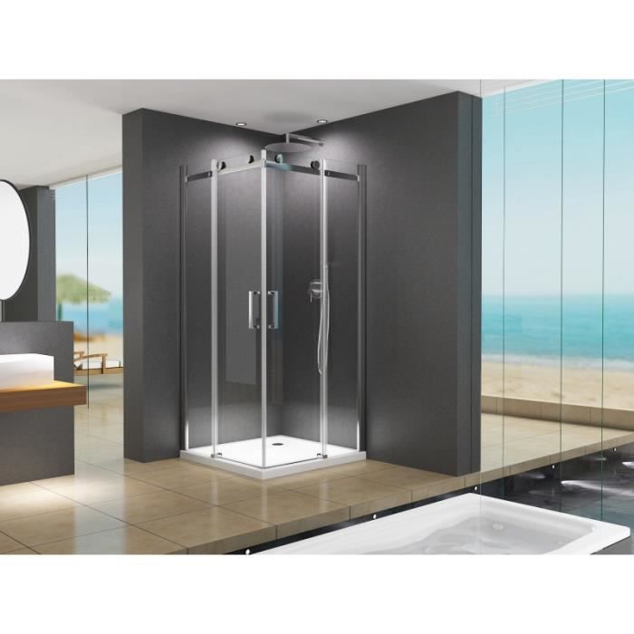 Cabine De Douche Lina En Angle 80x80x195 Cm 8 Mm En Verre