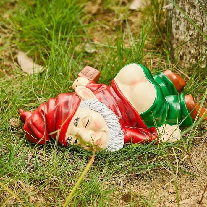 Nain De Jardin Extérieur – Déco Drôle, Résine Résistante, 12 Cm