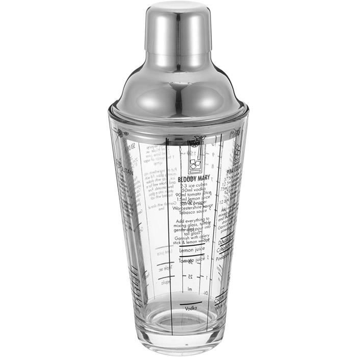 Cocktail Shaker Verre Martini Shaker Bar Shaker avec Échelle Martini