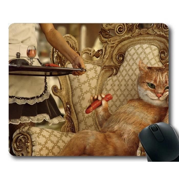 Tapis De Souris Tapis De Souris En Resille Fantaisie Humour Art De Chat Humour Tapis De Souris Pour Ordinateur Cat068 Cdiscount Informatique