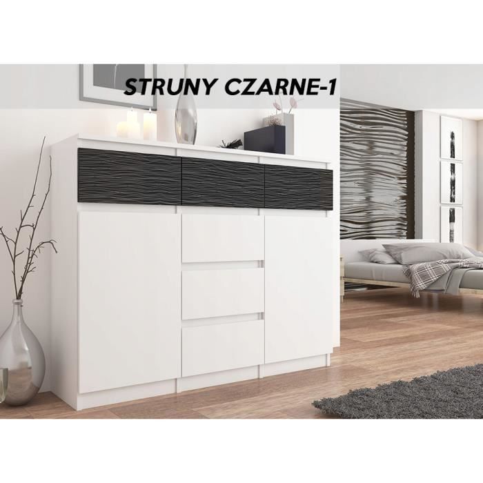 Monaco W1 Commode Contemporaine Meuble Chambre Salon 120x40x98