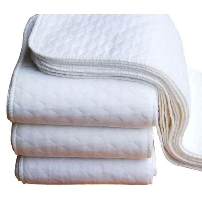 10 Pieces Pour Bebe En Coton Lavable En Tissu Reutilisables Souples Inserts Couches Cd86 Cdiscount Puericulture Eveil Bebe