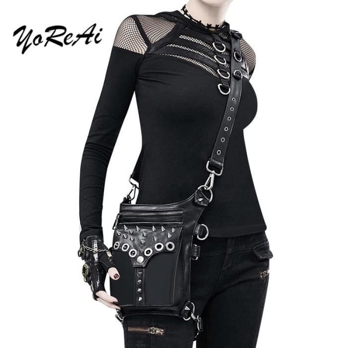 Sac banane Moto femmes Steampunk Vintage Fanny sac de plage Rivet