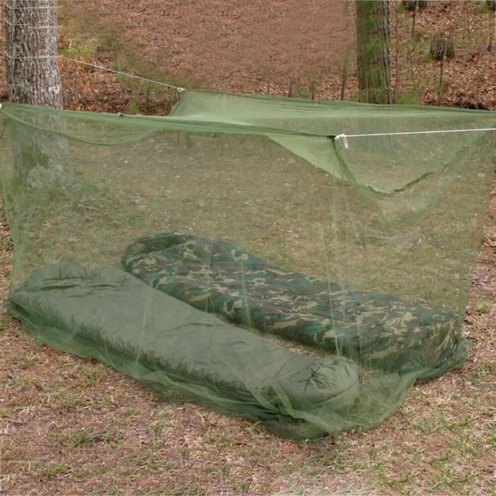 Moustiquaire De Camping Anti-moustiques – Vert Militaire – Polyester – Taille L (76.7x31.5x150cm)
