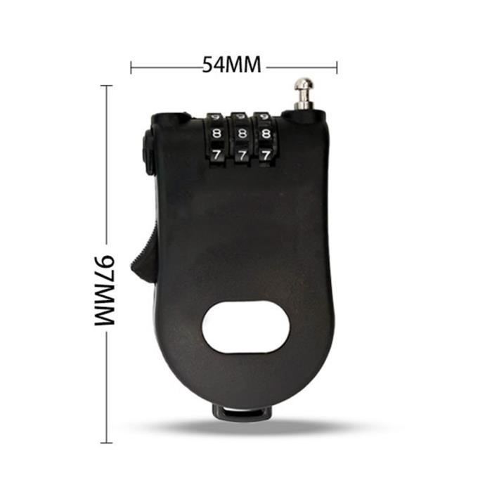 Câble De Vélo Avec Serrure à Combinaison 4 Chiffres – Longueur 32 Pouces (environ 80 Cm), Acier, Réinitialisable