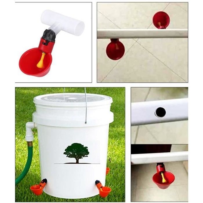 Comparer les prix de Buveur deau pour poules - Tbest - 10 pièces - Automatique - Plastique - Extérieur